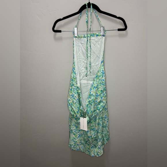Faithfull the Brand NWT Women’s Gaia Halter Mini Dress In Varenna Floral Print - Picture 5 of 8